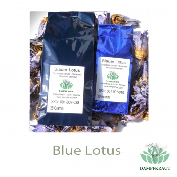 Blauer Lotus Blüten und Stempel 28 Gramm