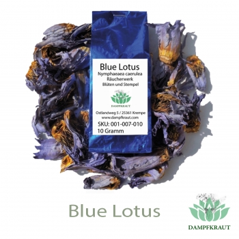 Blauer Lotus Blüten und Stempel 10 Gramm